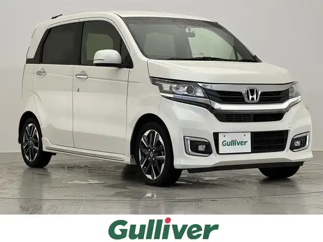 ホンダ Ｎ ＷＧＮ カスタム G ターボパッケージ 滋賀県 2017(平29)年 13.3万km プレミアムホワイトパールⅡ 禁煙車/純正ナビ/【フルセグＴＶ/Bluetooth/CD/DVD】/ドライブレコーダー/ビルトインＥＴＣ/シティブレーキアクティブシステム/カーテンエアバッグ/クルーズコントロール/ハーフレザーシート/ＨＩＤライト/オートライト/革巻きステアリング/ステアリングスイッチ/電動格納ミラー/パドルシフト/純正アルミホイール