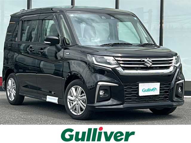 スズキ ソリオ HV MZ 山形県 2024(令6)年 0.1万km未満 スーパーブラックパール 4WD/両側パワースライドドア/ヘッドアップディスプレイ/スズキセーフティサポート/レーダークルーズコントロール/オートハイビーム/アイドリングストップ/コーナーセンサー/横滑り防止装置/本革巻ステアリング/ステアリングリモコン/LEDヘッドランプ/フォグランプ/純正フロアマット/純正ドアバイザー/保証書・取説