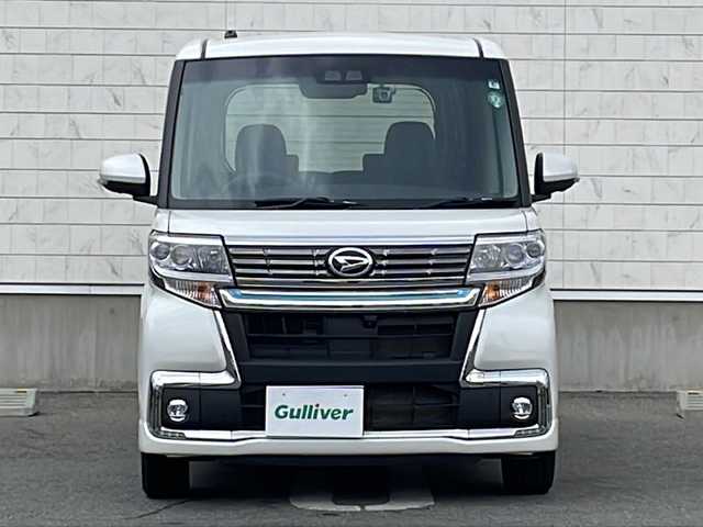 ダイハツ タント カスタムX トップED VS SAⅢ 山形県 2019(令1)年 4.6万km パールホワイトⅢ 禁煙車/純正SDナビ(CD/DVD/BT)/横滑り防止/プッシュスタート/フォグランプ/LED/スマートキー/サンシェード/バックカメラ/パノラマモニター/D assist切替ステアリングスイッチ/ETC/ドアバイザー