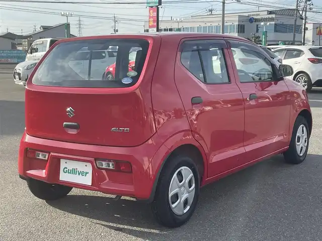 スズキ アルト F 山形県 2018(平30)年 2.6万km ピュアレッド ワンオーナー/インパネ5AGS/MTモード付AT/純正オーディオ/　【CD AUX】/キーレスキー/横滑り防止装置/ヘッドライトレベライザー/純正フロアマット/純正ドアバイザー/保証書、取説あり
