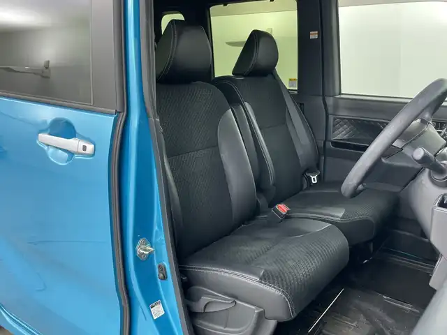 ダイハツ タント カスタム X 愛知県 2021(令3)年 4.7万km ターコイズブルーマイカメタリック 禁煙車/ワンオーナー/純正7インチナビ/（CD/DVD/Bluetooth/フルセグTV)/全方位カメラ/スマートアシストIII/・衝突軽減ブレーキ/・レーンキープアシスト/・オートマチックハイビーム/・クリアランスソナー/ドライブレコーダー/ハーフレザーシート/シートヒーター/両側パワースライドドア/アイドリングストップ/純正14インチアルミホイール/スマートキー/スペアキー1本/プッシュスタート/LEDヘッドライト/フロントフォグランプ/オートライト/純正フロアマット/横滑り防止装置/ベンチシート/ロングスライドスイッチ/電動格納ミラー