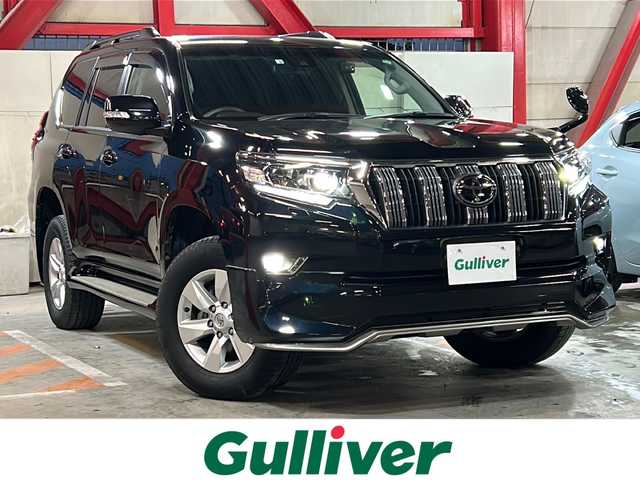 トヨタ ランドクルーザー プラド TX 静岡県 2022(令4)年 2.7万km 黒 純正ナビ（AM FM CD DVD フルセグ SD Bluetooth）/トヨタセーフティセンス/レーダークルーズコントロール/バックカメラ/コーナーセンサー/ドライブレコーダー/MTモード付きAT/純正ナビフロアマット/LEDヘッドライト/オートマチックハイビーム/ETC/ロードサインアシスト/センターでフロック/スマートキー/スペアキー×１