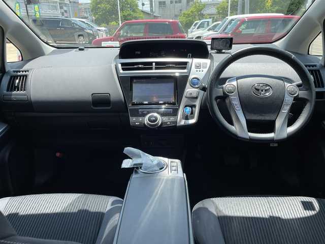 トヨタ プリウス α S ツーリングセレクション 福島県 2015(平27)年 16.2万km ホワイトパールクリスタルシャイン ワンオーナー/社外8インチメモリーナビ/CD/DVD/SD/BT/USB/フルセグTV/社外17インチAW(純正AW＋冬タイヤ積込)/モデリスタアンダースポイラー/クルーズコントロール/ステアリングリモコン/バックカメラ/オートライト/LEDヘッドライト/フォグ/リアフォグ/プッシュスタート/ビルトインETC/ドアバイザー/フロアマット