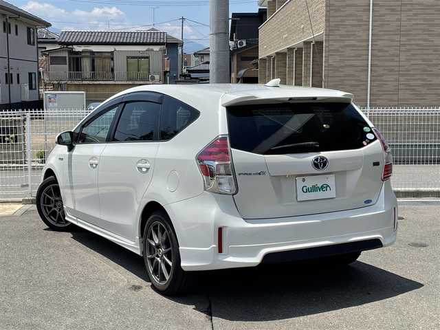 トヨタ プリウス α S ツーリングセレクション 福島県 2015(平27)年 16.2万km ホワイトパールクリスタルシャイン ワンオーナー/社外8インチメモリーナビ/CD/DVD/SD/BT/USB/フルセグTV/社外17インチAW(純正AW＋冬タイヤ積込)/モデリスタアンダースポイラー/クルーズコントロール/ステアリングリモコン/バックカメラ/オートライト/LEDヘッドライト/フォグ/リアフォグ/プッシュスタート/ビルトインETC/ドアバイザー/フロアマット