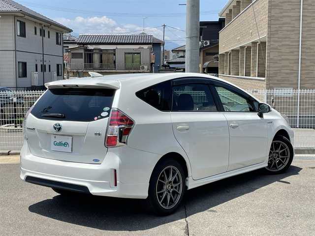 トヨタ プリウス α S ツーリングセレクション 福島県 2015(平27)年 16.2万km ホワイトパールクリスタルシャイン ワンオーナー/社外8インチメモリーナビ/CD/DVD/SD/BT/USB/フルセグTV/社外17インチAW(純正AW＋冬タイヤ積込)/モデリスタアンダースポイラー/クルーズコントロール/ステアリングリモコン/バックカメラ/オートライト/LEDヘッドライト/フォグ/リアフォグ/プッシュスタート/ビルトインETC/ドアバイザー/フロアマット