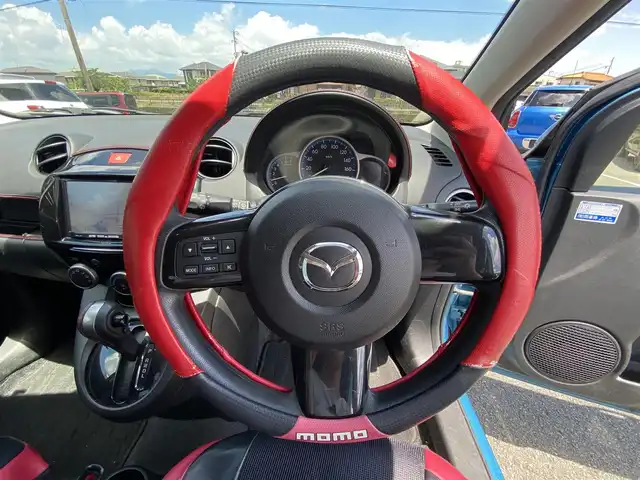 マツダ デミオ 13－スカイアクティブ 福岡県 2014(平26)年 9.4万km アクアティックブルーマイカ ・純正ナビ/USB/CD/・リモコンキー/・アイドリングストップ/・ワンセグ/・取扱説明書