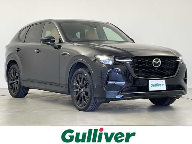 マツダ ＣＸ－６０ XD HV プレミアムスポーツ 岐阜県 2022(令4)年 3.2万km ジェットブラックマイカ パノラマルーフ/マツダコネクト純正ナビ/フルセグ/BT/USB/HDMI/360°ビュー・モニター/i-ACTIVSENSE/・マツダ・レーダー・クルーズ・コントロール/・スマート・ブレーキ・サポート/・レーンキープ・アシスト・システム/・ブラインド・スポット・モニタリング/・アダプティブ・LED・ヘッドライト/ビルトインETC/ワイヤレス充電/ハーフレザーシート/前席シートヒーター/前席エアシート/ヒルディセントコントロール/パーキングセンサー/LEDオートライト/ハイビーム・コントロール・システム/パドルシフト/純正20インチAW/純正フロアマット/ターボ車