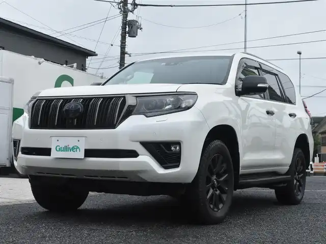トヨタ ランドクルーザー プラド TX Lパッケージ マットブラED 神奈川県 2022(令4)年 2.8万km ホワイトパールクリスタルシャイン ワンオーナー/純正メモリナビ/全方位カメラ/クルーズコントロール/サンルーフ/レザーシート/シートヒーター/エアーシート/プッシュスタート/ヒッチメンバー/ドライブレコーダー/ETC2.0/LEDヘッドライト/社外マフラー（純正あり）/ルーフレール/保証書/取説/ナビ説/スペアスマートキー