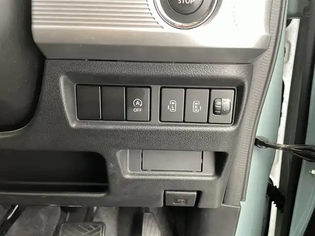 スズキ スペーシア HYBRID X 福井県 2018(平30)年 0.7万km オフブルーM ４WD/ディラーオプション７インチナビ【AVIC-RW901】/CD/DVD/フルセグTV/Bluetooth/SD/USB/AM/FM/スズキセーフティサポート/・デュアルセンサーブレーキ/・誤発進抑制機能/・後方誤発進抑制機能/・パーキングセンサー/・車線逸脱警報機能/・車線逸脱抑制機能/・ふらつき警報機能/・標識認識機能/プッシュスタート /スペアキー/LEDヘッドライト/オートライト /シートヒーター /両側パワースライドドア/電動格納式ミラー/後部座席ロールサンシェード