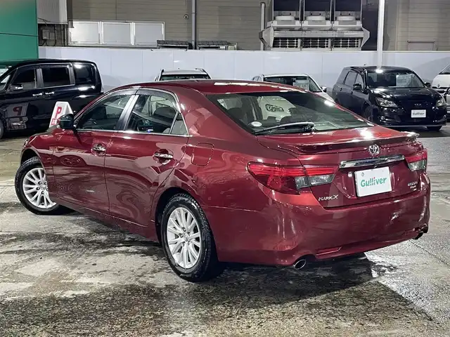 トヨタ マークＸ 250G Four 青森県 2013(平25)年 4.3万km ダークレッドマイカメタリック 4WD/ワンオーナー/寒冷地仕様/純正16AW/純正フロアマット/フォグランプ/社外ナビ/・フルセグTV/AM/FM/CD/DVD/BT/D席パワーシート/MTモード付AT/横滑り防止機能/盗難防止警報/オートライト/エアバッグ、ダブル、サイド、ニー、カーテン/スペアキー/スターター/保証書/取扱説明書