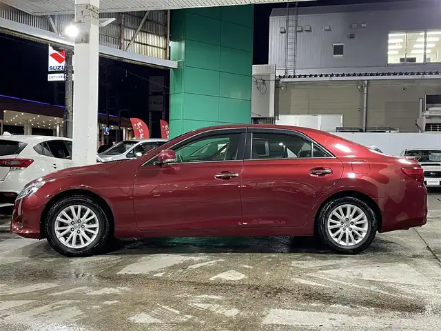 トヨタ マークＸ 250G Four 青森県 2013(平25)年 4.3万km ダークレッドマイカメタリック 4WD/ワンオーナー/寒冷地仕様/純正16AW/純正フロアマット/フォグランプ/社外ナビ/・フルセグTV/AM/FM/CD/DVD/BT/D席パワーシート/MTモード付AT/横滑り防止機能/盗難防止警報/オートライト/エアバッグ、ダブル、サイド、ニー、カーテン/スペアキー/スターター/保証書/取扱説明書