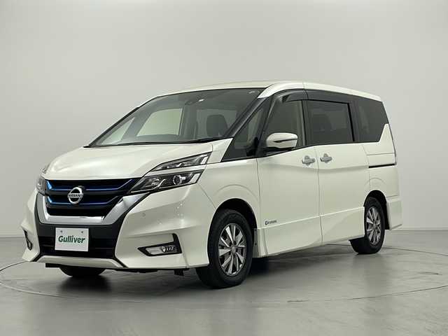 日産 セレナ e－パワー ハイウェイスター V 群馬県 2019(令1)年 5.3万km ブリリアントホワイトパール 純正９型ナビ　１２型後席モニター　プロパイロット　デジタルミラー　全周囲カメラ　スマートキー　両側電動スライドドア　横滑り防止装置　衝突被害軽減ブレーキ　ＥＴＣ　前席シートヒーター　ＬＥＤ　禁煙車