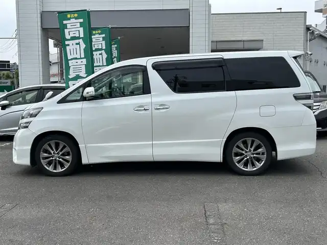 トヨタ ヴェルファイア 2．4Z プラチナセレクションⅡ 静岡県 2010(平22)年 9.4万km ホワイトパールクリスタルシャイン ワンオーナー/社外HDDナビ（VIE-X088）/フルセグTV/DVD/CD/USB/SD/社外フリップダウンモニター/バックカメラ/両側パワースライド/パワーバックドア/純正18インチアルミホイール/ウッドコンビハンドル/HIDライト/ビルトインETC/スマートキー2個/プッシュスタート/新車時保証書