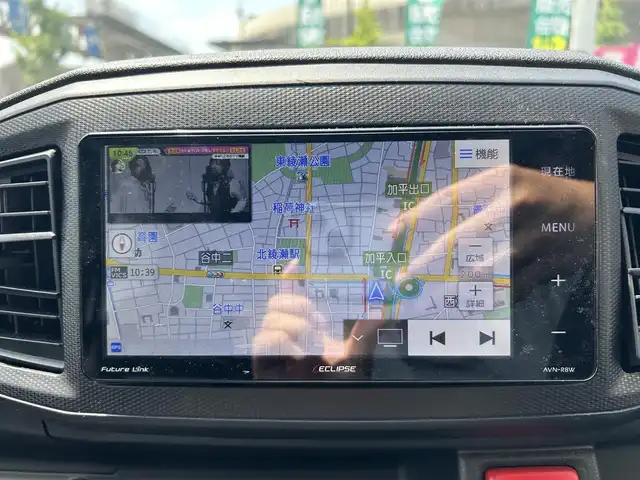 ダイハツ ミラ イース L 東京都 2018(平30)年 2.3万km スカイブルーメタリック ワンオーナー/社外メモリーナビ/　フルセグTV/Bluetooth/CD・DVD/SD/AM・FM/バックカメラ/ETC/アイドリングストップ/横滑り防止装置/純正ホイールキャップ/社外フロアマット/ヘッドライトレベライザー/ドアバイザー/パワーウィンドウ/パワーステアリング/リモコンキー/取扱説明書/点検記録簿/保証書/スペアキー