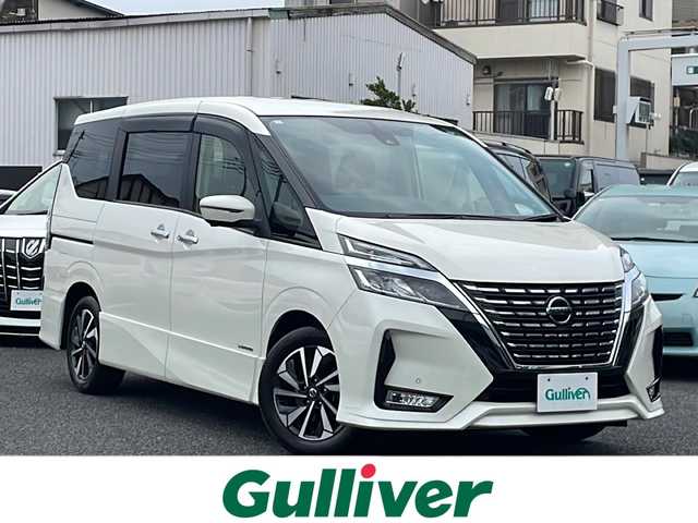 日産 セレナ ハイウェイスター 東京都 2020(令2)年 1.1万km ブリリアントホワイトパール 社外メモリナビ　型式：MDV-D207BT/【CD/Bluetooth/AUX/AM/FM】/バックカメラ/アラウンドビューモニター/ETC/プロパイロット/エマージェンシーブレーキ/クリアランスソナー/ブラインドスポットモニター/車線逸脱警報装置/駐車支援システム/ハンズフリースライドドア/レーダークルーズコントロール/両側パワースライドドア/プッシュスタート/スマートキー×2