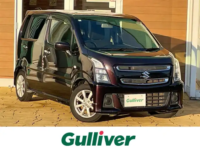 スズキ ワゴンＲ スティングレー L 宮崎県 2018(平30)年 5.2万km ムーンライトバイオレットPM 社外ナビ【MDV-D404BTW】/AM/FM/CD/DVD/Bluetooth/バックカメラ/ドライブレコーダー/衝突被害軽減ブレーキ/レーンキープアシスト/横滑り防止装置/アイドリングストップ/シートヒーター/オートライト/LEDヘッドライト/スマートキー/プッシュスタート/電動格納ミラー/純正１４インチAW/フロアマット/保証書/取扱説明書バックカメラ