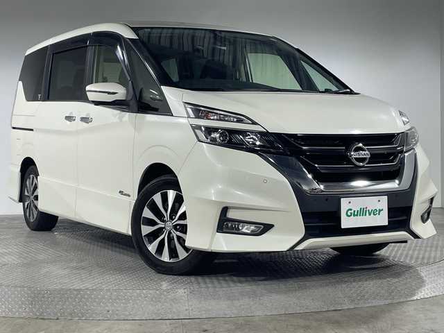 日産 セレナ ハイウェイスター Vセレクション 神奈川県 2017(平29)年 6.8万km ブリリアントホワイトパール 純正7型SDナビゲーション【MM318D-L】/・BT/フルセグTV/CD/DVD/SD/AM/FM/USB/AUX/アラウンドビューモニター/インテリジェントパーキングアシスト/エマージェンシーブレーキ/標識認識/踏み間違い衝突防止アシスト/ふらつき防止/両側電動スライドドア/ビルトインETC/ヒーター付きドアミラー/アイドリングストップ機能/前後クリアランスソナー/革巻きステアリング/ステアリングスイッチ/Autoライト/クルーズコントロール/インテリジェントキー/プッシュスタートボタン/スペアキー/電動格納ミラー/ウィンカーミラー/LEDヘッドライト/純正フロアマット/純正ドアバイザー/純正アルミホイール