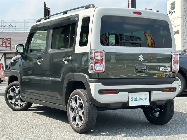 スズキ ハスラー Jスタイル Ⅱ ターボ 奈良県 2023(令5)年 0.6万km クールカーキパールメタリック/ソフトベージュメタリック ワンオーナー/純正7インチナビ/(フルセグTV/CD/DVD/BT/SD)/バックカメラ/デュアルカメラブレーキサポート/衝突軽減防止/レーンキープアシスト/リアパーキングセンサー/ふらつき防止/ドライブレコーダー前後/ビルトインETC/シートヒーター(D＋N席)/アクティブクルーズコントロール/オートエアコン(ナノイーX)/革巻きステアリング/ステアリングスイッチ/パドルシフト/オートライト/ハイビームアシスト/アイドリングストップ/ドライブセレクト/ルーフレール/プッシュスタート＆スマートキ/ウインカー付き電動格納ミラー/LEDヘッドライト/フォグランプ/ドアバイザー/フロアマット/純正15インチAW