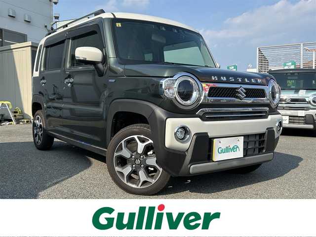 スズキ ハスラー Jスタイル Ⅱ ターボ 奈良県 2023(令5)年 0.6万km クールカーキパールメタリック/ソフトベージュメタリック ワンオーナー/純正7インチナビ/(フルセグTV/CD/DVD/BT/SD)/バックカメラ/デュアルカメラブレーキサポート/衝突軽減防止/レーンキープアシスト/リアパーキングセンサー/ふらつき防止/ドライブレコーダー前後/ビルトインETC/シートヒーター(D＋N席)/アクティブクルーズコントロール/オートエアコン(ナノイーX)/革巻きステアリング/ステアリングスイッチ/パドルシフト/オートライト/ハイビームアシスト/アイドリングストップ/ドライブセレクト/ルーフレール/プッシュスタート＆スマートキ/ウインカー付き電動格納ミラー/LEDヘッドライト/フォグランプ/ドアバイザー/フロアマット/純正15インチAW