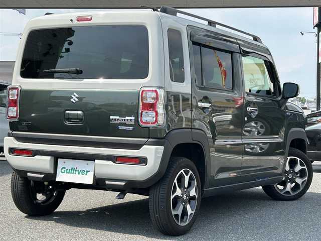 スズキ ハスラー Jスタイル Ⅱ ターボ 奈良県 2023(令5)年 0.6万km クールカーキパールメタリック/ソフトベージュメタリック ワンオーナー/純正7インチナビ/(フルセグTV/CD/DVD/BT/SD)/バックカメラ/デュアルカメラブレーキサポート/衝突軽減防止/レーンキープアシスト/リアパーキングセンサー/ふらつき防止/ドライブレコーダー前後/ビルトインETC/シートヒーター(D＋N席)/アクティブクルーズコントロール/オートエアコン(ナノイーX)/革巻きステアリング/ステアリングスイッチ/パドルシフト/オートライト/ハイビームアシスト/アイドリングストップ/ドライブセレクト/ルーフレール/プッシュスタート＆スマートキ/ウインカー付き電動格納ミラー/LEDヘッドライト/フォグランプ/ドアバイザー/フロアマット/純正15インチAW