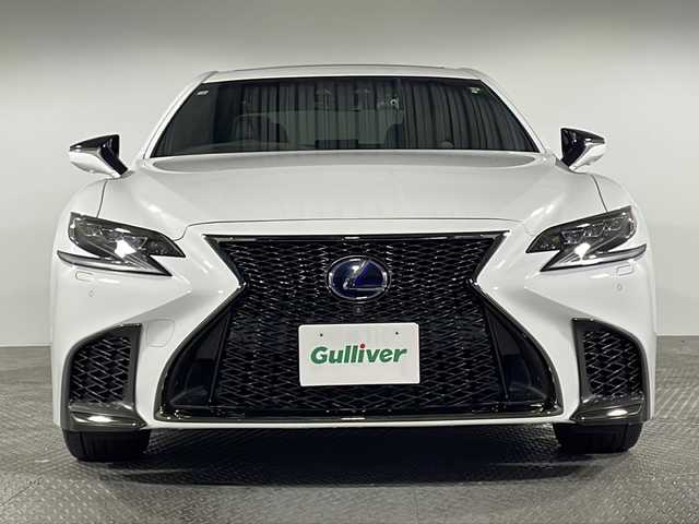 レクサス ＬＳ 500h Fスポーツ 神奈川県 2020(令2)年 2.5万km ホワイトノーヴァガラスフレーク 純正12.3型ディスプレイオーディオプラス/コネクティッドナビ/フルセグ　AM FM CD DVD　AUX　Bluetooth　SD　USB　Miracast/4WD/ムーンルーフ/パノラミックビューモニター/ヘッドアップディスプレイ/デジタルインナーミラー/ブラインドスポットモニター/プリクラッシュセーフティ/レーダークルーズコントロール/レーントレーシングアシスト/夜間視界支援/ロードサインアシスト/ドライバー異常時対応システム/プロアクティブドライビングアシスト/アダブティブハイビームシステム/LexusTeammate/アドバンスドドライブ/アドバンスドパーク/ITSコネクト/パーキングサポートブレーキ/先行車発進告知/タイヤ空気圧警報システム/ハーフレザーシート/全席シートヒーター/前席パワーメモリーシート/革巻きステアリング/パドルシフト/ステアリングヒーター/リアガラスサンシェード/前後社外ドライブレコーダー/ドライブセレクトコントロール/AC100Vコンセント/3眼LEDヘッドランプ/純正20インチアルミホイール/シーケンシャルターンランプ/ヘッドライトウォッシャー