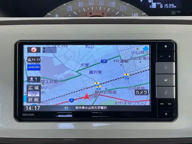 ダイハツ ムーヴ キャンバス X メイクアップ リミテッド SAⅢ 栃木県 2018(平30)年 6.2万km パールホワイトⅢ/ナチュラルベージュマイカメタリック 2トーン メモリナビ/（CD/DVD/Bluetooth）/全方位バックカメラ/スマートアシストIII/両側パワースライドドア/オートライト/LEDヘッドライト/横滑り防止装置/スマートキー/プッシュスタート/アイドリングストップ/ステアリングスイッチ/電動格納ミラー/純正フロアマット
