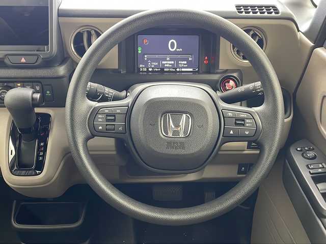 ホンダ Ｎ ＢＯＸ JOY 沖縄県 2025(令7)年 0.1万km プラチナホワイトパール パワースライドドア　/ＬＥＤヘッドライト　/ホンダセンシング　/電子パーキングブレーキ　/前席シートヒーター　/アダプティブクルーズコントロール　/レーンキープアシスト　/プッシュスタート　/スマートキー　/スペアキー/保証書