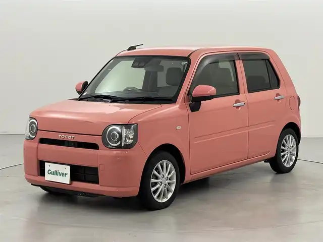 ダイハツ ミラ トコット G SA Ⅲ 福岡県 2019(平31)年 3.3万km ジューシーピンクM 純正ナビ／フルセグＴＶ　/パノラマモニター　/コーナーセンサー　/衝突被害軽減ブレーキ　/アイドリングストップ　/横滑り防止装置　/シートヒーター　/アダプティブドライビングビーム　/純正１４インチＡＷ　/ＬＥＤヘッドライト　/レベライザー