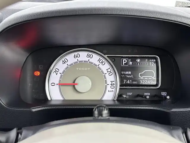 ダイハツ ミラ トコット G SA Ⅲ 福岡県 2019(平31)年 3.3万km ジューシーピンクM 純正ナビ／フルセグＴＶ　/パノラマモニター　/コーナーセンサー　/衝突被害軽減ブレーキ　/アイドリングストップ　/横滑り防止装置　/シートヒーター　/アダプティブドライビングビーム　/純正１４インチＡＷ　/ＬＥＤヘッドライト　/レベライザー