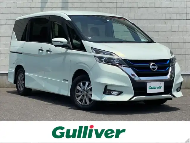 日産 セレナ e－パワー ハイウェイスター V 岐阜県 2018(平30)年 4.4万km ミントホワイトP セーフティパックB（OP）/・プロパイロット/・踏み間違い衝突防止アシスト/・標識検知機能/・インテリジェントパーキングアシスト/・インテリジェントルームミラー/・ふらつき警報/車線逸脱防止支援/・フロント＆バッククリアランスソナー/・電動Pブレーキ/オートブレーキホールド/・ヒーター付ドアミラー/ステアリングスイッチ/・カーテン＆サイドエアバッグ/前席シートヒーター/ステアリングヒーター（OP）/オートデュアルエアコン/リヤヒーターダクト（OP）/KENWOOD製9インチナビ/（フルセグTV/CD/DVD/Bluetooth）/全周囲カメラ/全方位運転支援システム/ハンズフリー両側パワースライドドア/2列目・3列目USB電源ソケット/純正15インチAW/純正フロアマット/ドアバイザー/ETC/スマートキー×2