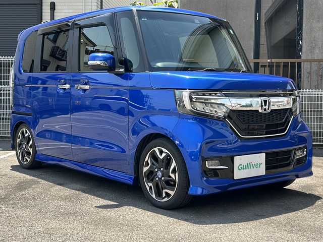 ホンダ Ｎ ＢＯＸ カスタム G L ターボ ホンダセンシング 京都府 2020(令2)年 3.8万km ブリリアントスポーティブルーメタリック2トーン ディラーOPＳＤナビ　/フルセグTV/（VXU-207NBi)　/両側電動スライドドア　/ホンダセンシング　/バックカメラ　/後部コーナーセンサー　/ターボ　/純正ビルトインＥＴＣ２．０　/ＬＥＤライト　/パドルシフト　/前後ドラレコ　/ステアリングスイッチ/Bluetooth/CD再生機能/DVD再生機能/ウィンカーミラー/USB/D+N席シートヒーター/Wサイドエアバッグ/カーテンエアバッグ/ローダウン/社外車高調/クルーズコントロール