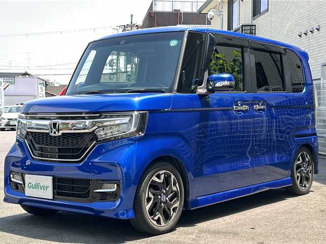 ホンダ Ｎ ＢＯＸ カスタム G L ターボ ホンダセンシング 京都府 2020(令2)年 3.8万km ブリリアントスポーティブルーメタリック2トーン ディラーOPＳＤナビ　/フルセグTV/（VXU-207NBi)　/両側電動スライドドア　/ホンダセンシング　/バックカメラ　/後部コーナーセンサー　/ターボ　/純正ビルトインＥＴＣ２．０　/ＬＥＤライト　/パドルシフト　/前後ドラレコ　/ステアリングスイッチ/Bluetooth/CD再生機能/DVD再生機能/ウィンカーミラー/USB/D+N席シートヒーター/Wサイドエアバッグ/カーテンエアバッグ/ローダウン/社外車高調/クルーズコントロール