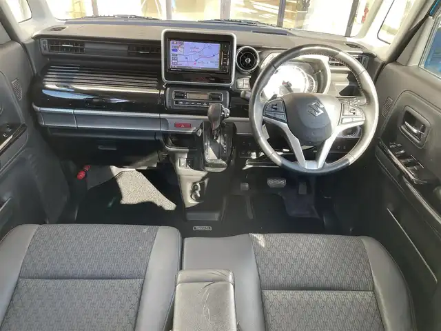 スズキ スペーシア カスタム HYBRID XS ターボ 高知県 2018(平30)年 10.1万km ブリスクブルーメタリック/ブラック2トーンルーフ (株)IDOMが運営する【じしゃロン高知店】の自社ローン対象車両になります。こちらは現金ご利用時の価格です。自社ローンご希望の方は別途その旨お申付け下さい。/社外ナビ　全方位モニター　フルセグテレビ　両側パワースライドドア　レーダーブレーキサポート　ＥＴＣ　シートヒーター　プッシュスタート　アイドリングストップ　クルーズコントロール　ステアリングスイッチ