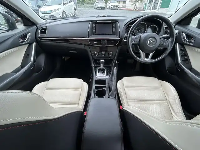 マツダ アテンザ セダン XD Lパッケージ 福岡県 2014(平26)年 9.1万km ディープクリスタルブルーマイカ ・ナビ/（BLUETOOTH/フルセグ/バックカメラ/DVD再生/・ワンオーナー/・スペアキー/・純正フロアマット/・パワーシート/・シートヒーター/・レザーシート/・レーンキープアシスト/・リアビークルモニタリングシステム/・アイドリングストップ/・ドアバイザー/・スマートキー/・保証書/・取扱説明書