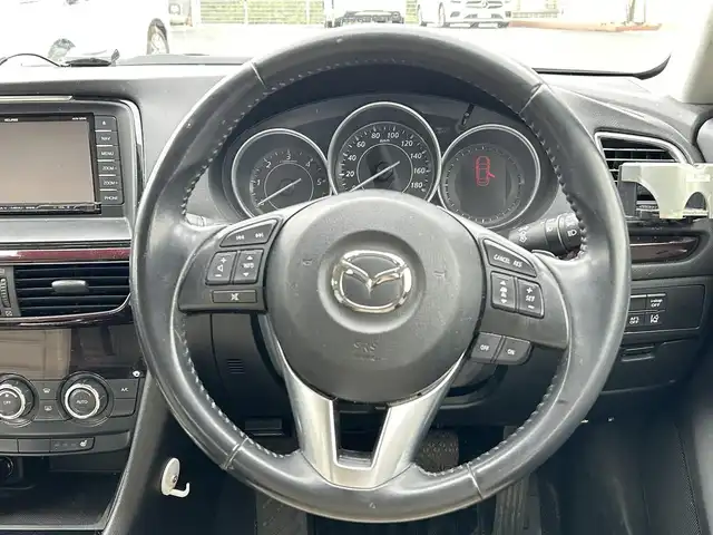 マツダ アテンザ セダン XD Lパッケージ 福岡県 2014(平26)年 9.1万km ディープクリスタルブルーマイカ ・ナビ/（BLUETOOTH/フルセグ/バックカメラ/DVD再生/・ワンオーナー/・スペアキー/・純正フロアマット/・パワーシート/・シートヒーター/・レザーシート/・レーンキープアシスト/・リアビークルモニタリングシステム/・アイドリングストップ/・ドアバイザー/・スマートキー/・保証書/・取扱説明書