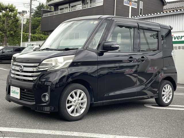 日産 デイズ ルークス ハイウェイスターX 東京都 2016(平28)年 10万km ブラック 純正DPO/アラウンドビューモニター/プッシュスタート/片側パワースライドドア/ETC/HID/フォグランプ/取説書/保証書
