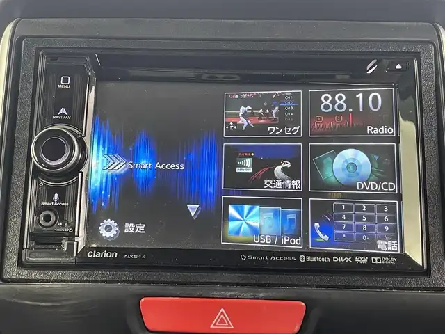 ホンダ Ｎ ＢＯＸ 2トーン カスタム SSパッケージ 埼玉県 2015(平27)年 5.9万km スマートブラック 社外ナビ　/　AM/FM/CD/DVD/BT /バックカメラ　/両側パワースライドドア　/前後ドライブレコーダー　/横滑り防止システム　/ステアリングリモコン/純正アルミホイール　/フロアマット　/フォグランプ　/キセノンヘッドライト/オートライト/ウィンカーミラー/ドアバイザー　/プッシュスタート/スマートキー