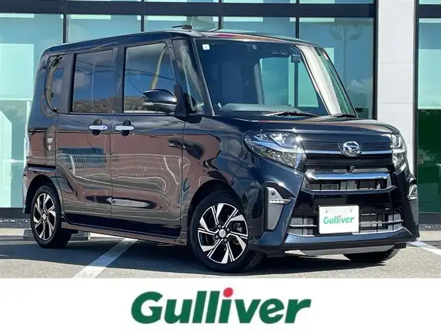 ダイハツ タント カスタム X 和歌山県 2019(令1)年 2.7万km パールブラック 社外7インチナビ（MDV-S708W)/全方位カメラ/フルセグTV/衝突軽減ブレーキ/前後コーナーセンサー/レーンキープアシスト/オートライト/前後ドラレコ/両側パワスラ/ビルトインETC/ステリモ/後席ロール式サンシェード/LEDヘッドライト/電格ミラー