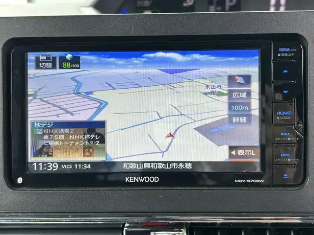 ダイハツ タント カスタム X 和歌山県 2019(令1)年 2.7万km パールブラック 社外7インチナビ（MDV-S708W)/全方位カメラ/フルセグTV/衝突軽減ブレーキ/前後コーナーセンサー/レーンキープアシスト/オートライト/前後ドラレコ/両側パワスラ/ビルトインETC/ステリモ/後席ロール式サンシェード/LEDヘッドライト/電格ミラー