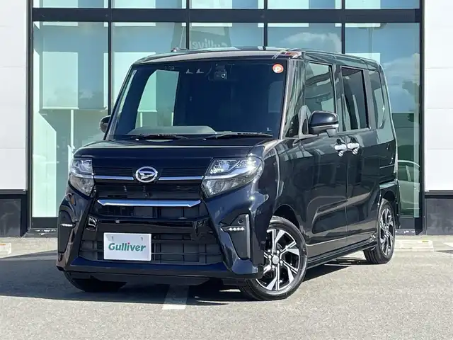 ダイハツ タント カスタム X 和歌山県 2019(令1)年 2.7万km パールブラック 社外7インチナビ（MDV-S708W)/全方位カメラ/フルセグTV/衝突軽減ブレーキ/前後コーナーセンサー/レーンキープアシスト/オートライト/前後ドラレコ/両側パワスラ/ビルトインETC/ステリモ/後席ロール式サンシェード/LEDヘッドライト/電格ミラー