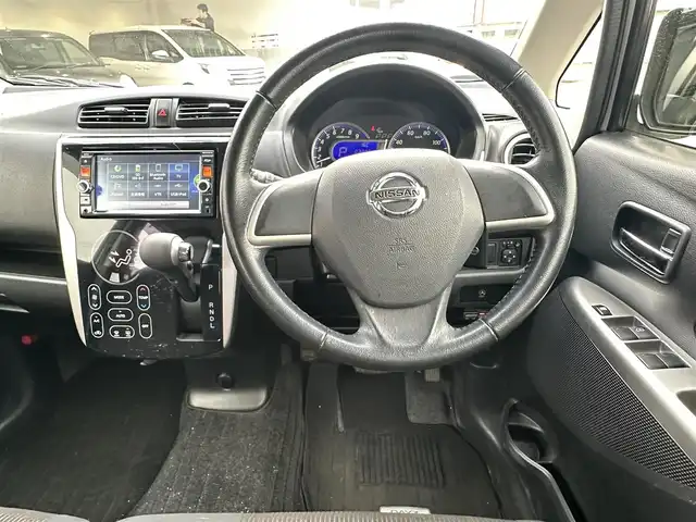 日産 デイズ ハイウェイスターX 群馬県 2014(平26)年 3.3万km ホワイトパール 純正ナビ（MC314D-W)/・CD/DVD/SD/・AUX/BT/バックカメラ/スマートキー/プッシュスタート/オートエアコン/アイドリングストップ/ウィンカーミラー/フォグライト/純正アルミ14インチ/革巻き付ステアリング/スペアキー1本/前後ドライブレコーダー/ETC