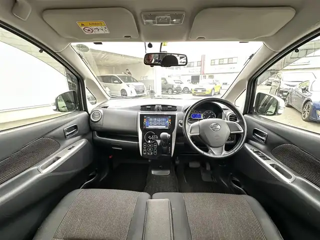 日産 デイズ ハイウェイスターX 群馬県 2014(平26)年 3.3万km ホワイトパール 純正ナビ（MC314D-W)/・CD/DVD/SD/・AUX/BT/バックカメラ/スマートキー/プッシュスタート/オートエアコン/アイドリングストップ/ウィンカーミラー/フォグライト/純正アルミ14インチ/革巻き付ステアリング/スペアキー1本/前後ドライブレコーダー/ETC