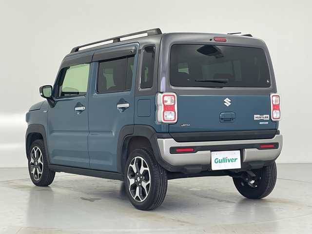 スズキ ハスラー Jスタイル 愛知県 2022(令4)年 3.3万km デニムブルー ガンメタリック 2トーン 社外SDナビ/（BT／AM／FM／DVD/CD/HDMI)/バックカメラ/シートヒーター（運転席＋助手席）/衝突軽減システム/LEDヘッドライト/フォグライト/ルーフレール/ビルトインETC/スペアキー　一本/保証書/取り扱い説明書