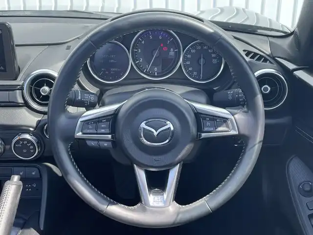マツダ ロードスター S レザーパッケージ 滋賀県 2022(令4)年 3.1万km マシーングレープレミアムM 純正ナビ/(Bluetooth/フルセグ/CD/DVD)/6速MT/BOSEスピーカー/柿本改マフラー/衝突軽減ブレーキ/クルーズコントロール/レーンキープアシスト/LEDオートライト/オートハイビーム/レザーシート/シートヒーター/前方ドライブレコーダー/ビルトインETC/コーナーセンサー