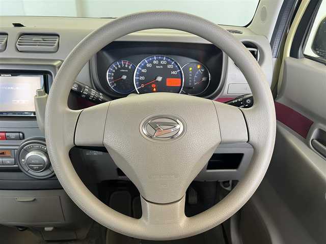 ダイハツ ムーヴ コンテ X 栃木県 2012(平24)年 7.1万km コットンアイボリー SDナビ(carrozzeria)/　品番:AVIC-MRZ09/フルセグTV/バックカメラ/アイドリングストップ/LEDヘッドライト/フロントフォグライト/LEDルームライト/純正フロアマット/オートエアコン/電動格納ミラー/盗難防止装置/取扱説明書/保証書