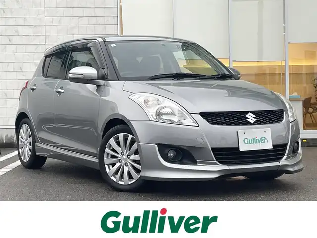 スズキ スイフト RS 宮崎県 2012(平24)年 8.7万km プレミアムシルバーメタリック 社外SDナビ（AVIC－MRZ09）/　AM FM CD DVD TV BT/ETC車載器/フォグランプ/純正エアロ/プッシュスタート/スマートキー/電動格納ミラー/ウィンカーミラー