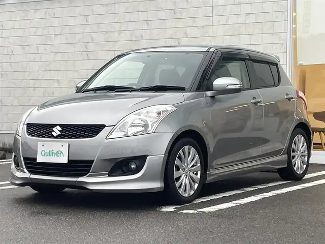 スズキ スイフト RS 宮崎県 2012(平24)年 8.7万km プレミアムシルバーメタリック 社外SDナビ（AVIC－MRZ09）/　AM FM CD DVD TV BT/ETC車載器/フォグランプ/純正エアロ/プッシュスタート/スマートキー/電動格納ミラー/ウィンカーミラー