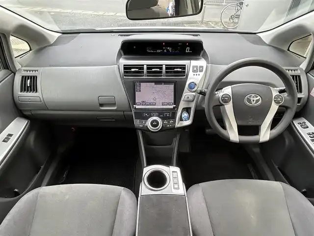 トヨタ プリウス α S 茨城県 2014(平26)年 11.8万km ホワイトパールクリスタルシャイン NSZA-X64T/Bt/フルセグ/Bカメラ/ビルドインETC/Gフロアマット/オートライト/ABS/カーテンエアバック/スマートキー