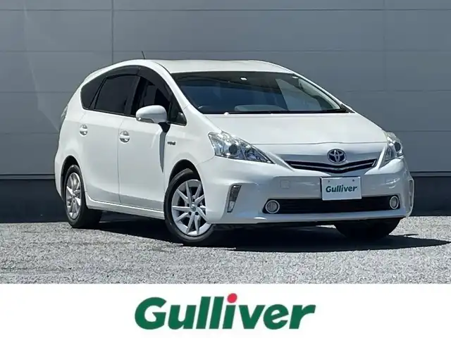 トヨタ プリウス α S 茨城県 2014(平26)年 11.8万km ホワイトパールクリスタルシャイン NSZA-X64T/Bt/フルセグ/Bカメラ/ビルドインETC/Gフロアマット/オートライト/ABS/カーテンエアバック/スマートキー