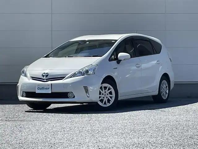 トヨタ プリウス α S 茨城県 2014(平26)年 11.8万km ホワイトパールクリスタルシャイン NSZA-X64T/Bt/フルセグ/Bカメラ/ビルドインETC/Gフロアマット/オートライト/ABS/カーテンエアバック/スマートキー